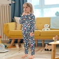 thumbnail image 5 of Dailycode Cotton Pajama Set Snug Fit Long Sleeve Top and Pants for 18M-8Y Cartoon Dinosaur Leaf Mountain, 5 of 7