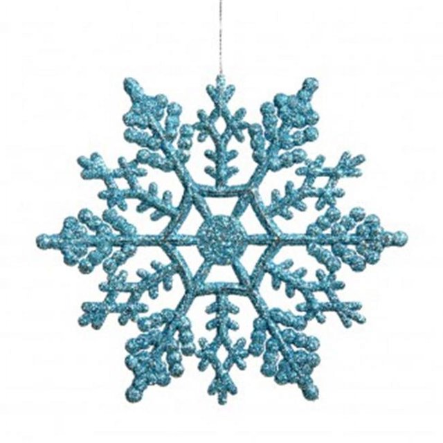 Vickerman M101612 Flocon de Neige Turquoise Pailleté 8 Po. 12-Pvc Bx