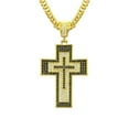 thumbnail image 5 of Hip Hop 14K Yellow Gold Jewelry Large Cross Pendant Iced Out Shining zircon Fashion Bling Bling Cross Men Chain Necklace Jewelry, 5 of 6