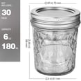 thumbnail image 2 of 6-ounce Mason jars, 20 jars per pack, with lids, suitable for storing jams and honey, or as wedding favors or baby shower favors. 20 lids included., 2 of 7