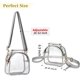 thumbnail image 3 of Bolso transparente para mujer, bolso transparente aprobado por el estadio, bolso transparente transparente (plata) WD.WDQZL Hogar, 3 of 7