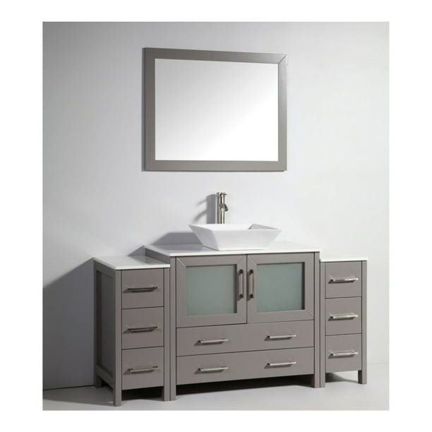 Vanity Art 60 Inch Single Sink Bathroom, 60 Inch Bathroom Vanity Top Single Sink White