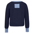 thumbnail image 6 of Cropped Cardigan Sweaters for Women Long Sleeve Color Block Crewneck Button Up Open Front Knit Cardigans Fall Tops, 6 of 6