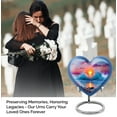 thumbnail image 4 of MUKTIVE Beach Burial Urns for Human Ashes Adult Female, Keepsake Blue Heart Cremation Urn for Human Ashes Adult Male, Decorative Sunset Memorial Urn for Mom & Dad Funeral Gift, 3 Inch, 4 of 7