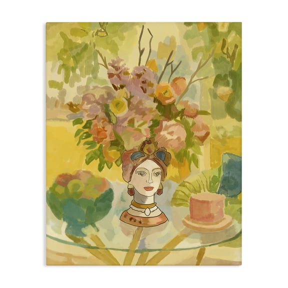 Stupell Industries Flower Head Vase Canvas Wall Art, design by Amelia Noyes