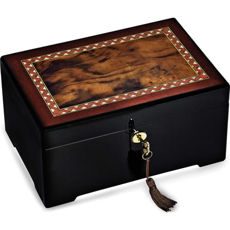 Fashion Italian Inlaid Wood Jewelry Box (9.75 X 4.75) Made In China jjb93