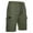 Army Green, variant on Mens Cargo Trousers Pants Elastic Waist Lightweight Work Short Summer Loose Fit Straight Leg Basic Cargo Shorts