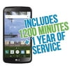 LG Premier 5.3" Android TracFone with 1200 Minutes/Texts/Data, Triple Minutes for Life