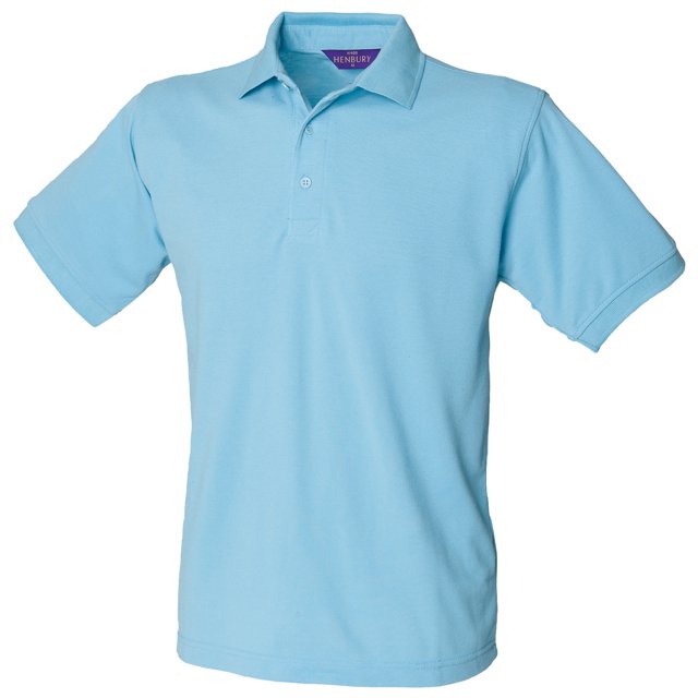 Henbury - Polo de manga corta Modelo 65/35 - Verano/ Vacaciones/Deporte (Azul cielo)