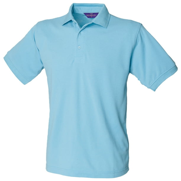 Henbury - Polo de manga corta Modelo 65/35 - Verano/ Vacaciones/Deporte (Azul cielo)