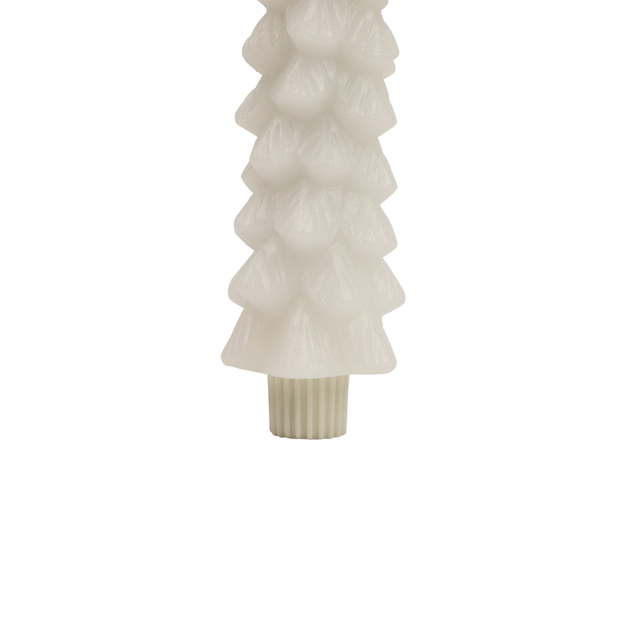Northlight LED Flickering Flameless Wax Tapered Christmas Tree Candles - 9.75" - White - Set of 2