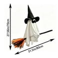 thumbnail image 3 of Cififendec Halloween Hanging Witch Ghost Decor, 27.56", Flying Ghost with Broom & Eyes for Tree Porch Spooky Outdoor Display, 3 of 4