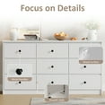 thumbnail image 4 of YouTrend 9 Drawer Dresser for Bedroom, White Wood Adult Dresser Cabinet with Metal Handles for Living Room, Hallway, 4 of 10
