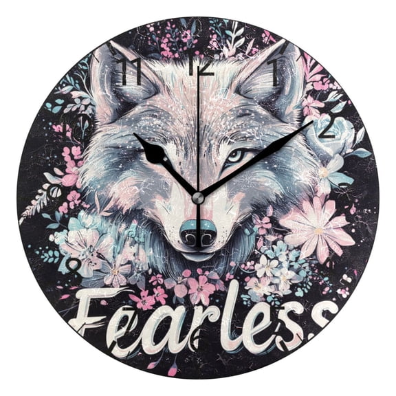 YAZAOO Decorative Wall Clock Size：25cm Fearless Spirit Design Pattern Clock