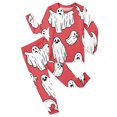 thumbnail image 4 of JCCXIN Child Girls Pajamas Halloween Sleepwear Long Sleeve Crew Neck Top And Pants 2 PC Sleep Set Ghost Graphic Soft Fall Winter Casual Daily Homewear Funny Nightwear,Red,5-6 Years, 4 of 4