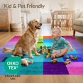 thumbnail image 4 of ODIKA 8'x10' Ultra-Soft Area Rug, Ombre Short Checkerboard Contemporary Geometric Checkered Pile None Washable, Bare feet friendly, Silk-Touch for Bedroom, Under Sectional, 4 of 7