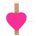 thumbnail image 3 of 50pcs Love Wood Clips Beautiful Small Fixation Clips for Photo Painting (Rosy), 3 of 8