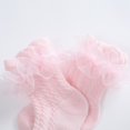 thumbnail image 5 of Esho Baby Girls Anti Slip Frilly Lace Socks, Toddler Girl Cotton Knee High Long Socks, 0-5T, 5 of 8