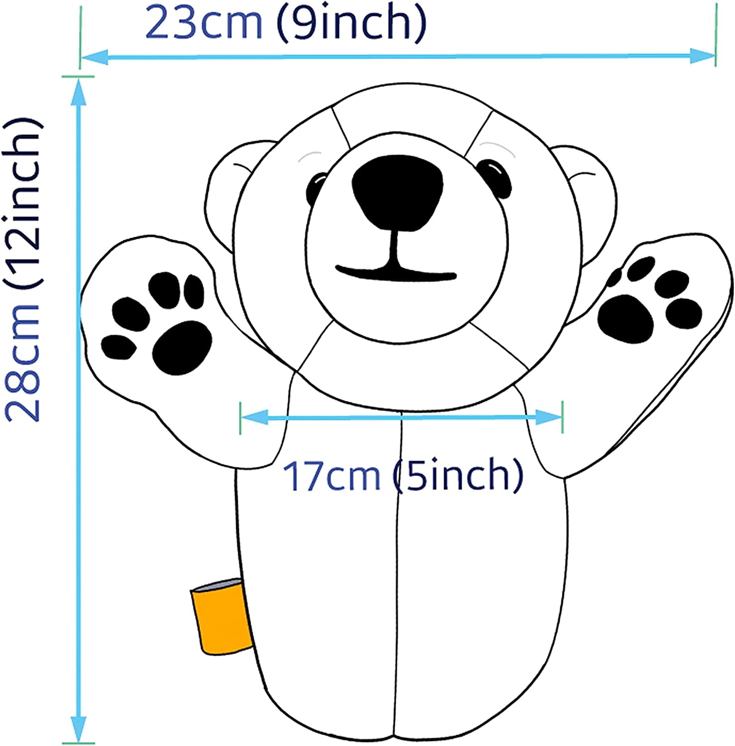 dinofactory Polar Bear Golf Driver Headcover, Plush, Tiffany Blue