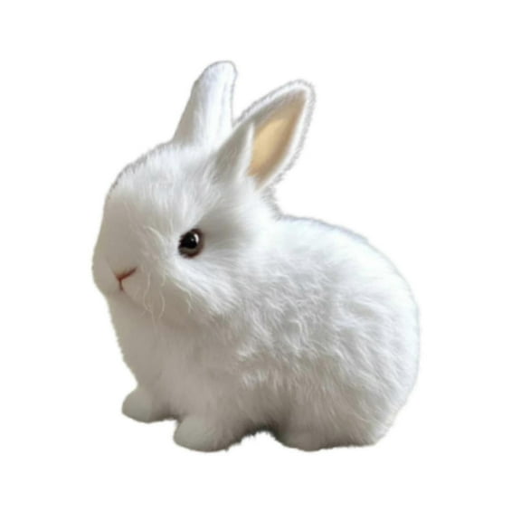 Electronic Bunny Plush Animated Interaction Gift Electronic Pet Toy for Gift White