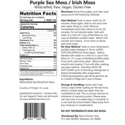 Purple Sea Moss | Irish Moss | Wildcrafted from St. Lucia | 100% Natural | Makes Over 200oz Seamoss Gel - 16oz