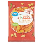 Great Value Nacho Cheese Tortilla Chips Party Size, 15 oz