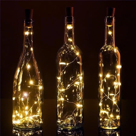 3cb 3 Light BULK PACK (3) Fantado 20-LED Warm White Cork Wine Bottle Lamp Fairy String Light Stopper, 38-Inch by PaperLanternStore ()