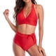 thumbnail image 2 of Trajes de baño tankini para mujer Traje de baño ajustado con abertura y cintura alta que cubre el vientre Traje de baño de dos piezas para mujer, 2 of 3