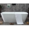 thumbnail image 3 of ALFI brand AB9952 67" White Rectangular Solid Surface Smooth Resin Soaking Bathtub, 3 of 11