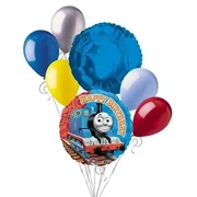 Jeckaroonie Balloons 7 pc Thomas The Train Happy Birthday Balloon Bouquet Party