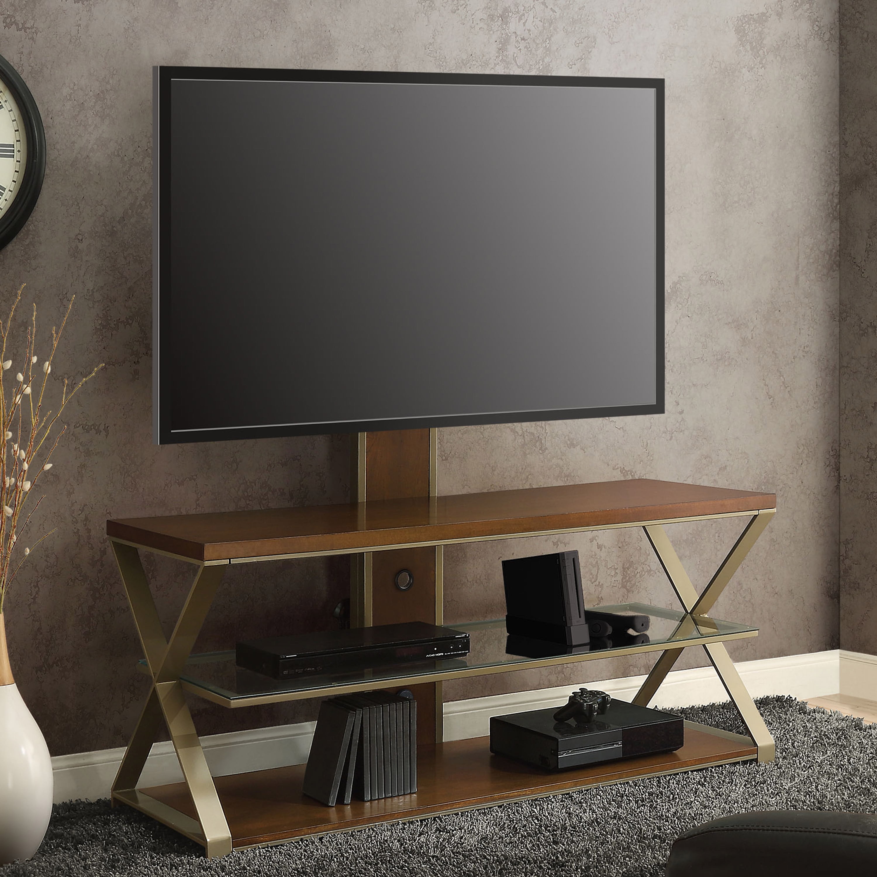 Jaxon 3 In 1 Television Stand For Tvs Up To 70 With Display Options Flat Screens Multiple Finishes