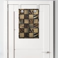 thumbnail image 2 of Safari Hanging Pocket Organizer, Jeans Denim Patchwork in Safari Style Wilderness Design Art Print, Printed Polyester Storage Bag with Pockets, 14" x 20", Brown and Black, 2 of 2