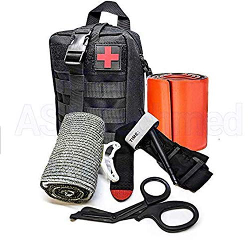 Tourniquet Israeli Bandages Atlas Survival Emergency IFAK Trauma Kit w/ Splint 