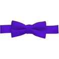 thumbnail image 1 of Hold'Em Bow Tie For Mens Boys and Baby Satin look Solid Color Adjustable Pre-tied Made in USA - Kids Purple 12pc, 1 of 7