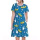 thumbnail image 1 of Disketp Cartoon Goose para Vestido de Manga Corta para Mujeres, Vestidos de Verano para Mujeres, Casual y Holgado para la Playa, 1 of 6