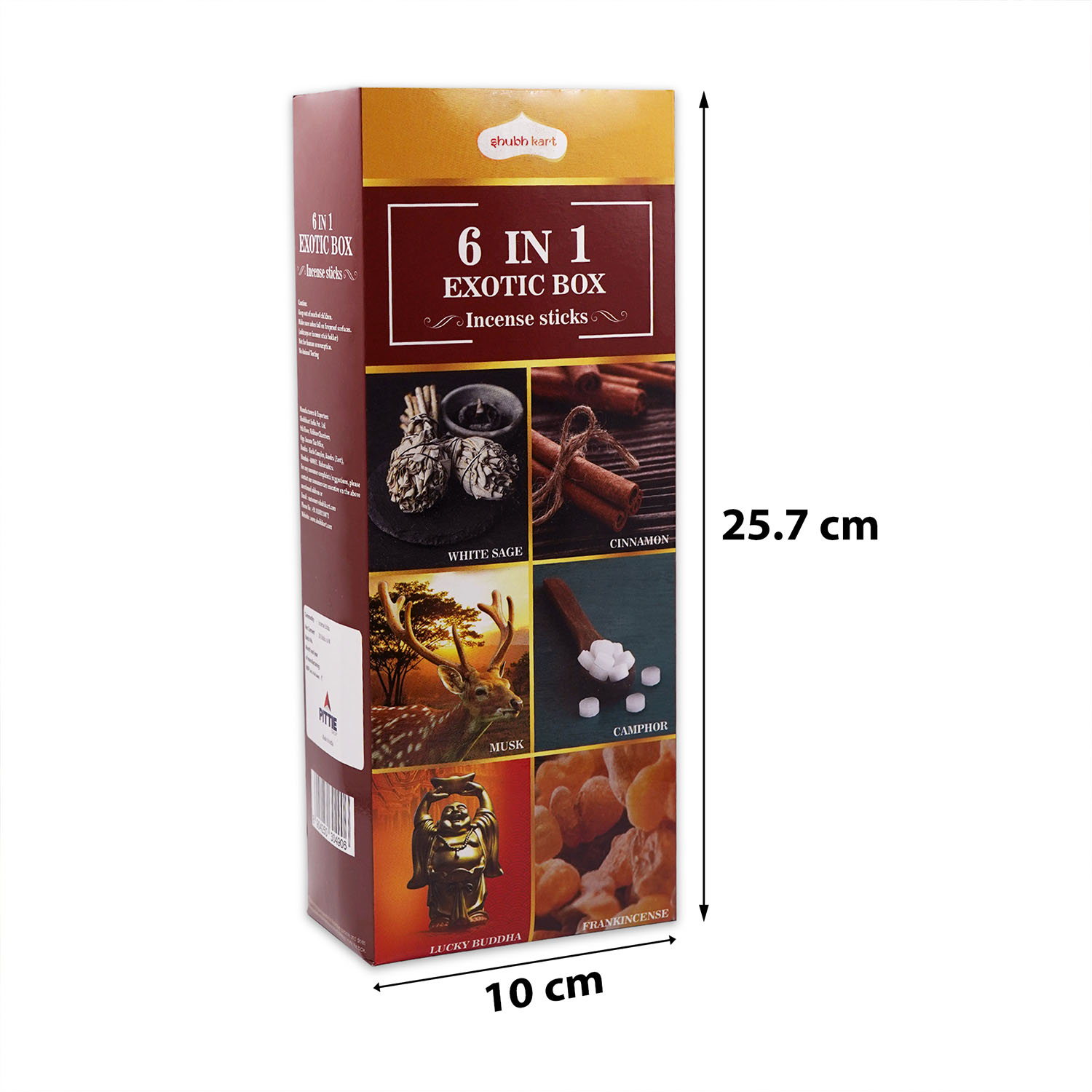 Shubhkart 6 in 1 Exotic Incense Sticks Pack Set, 120 Sticks (Assorted Fragrances) - image 3 of 7