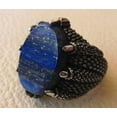 thumbnail image 3 of Lapis Lazuli Eagle Claw Ring, Natural Afghani Lapis Lazuli, Silver Jewelry, 925 Silver Ring, Birthday Gift, Heavy Mens Ring, Arabic Design, Ottoman Style Ring, Christmas, Turkey Mens Signet Ring, 3 of 6
