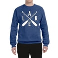 thumbnail image 2 of Wild Bobby, Lake Cross Paddles, Unisex Crewneck Graphic Sweatshirt, Vintage Heather Blue, Small, 2 of 4