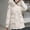 White, variant on Womens Winter Coats Thicken Warm Parka Oversized Puffer Jacket Padded Outerwear with Shaggy Hood Adjustable Waist Trendy 2025 Jackets Coat