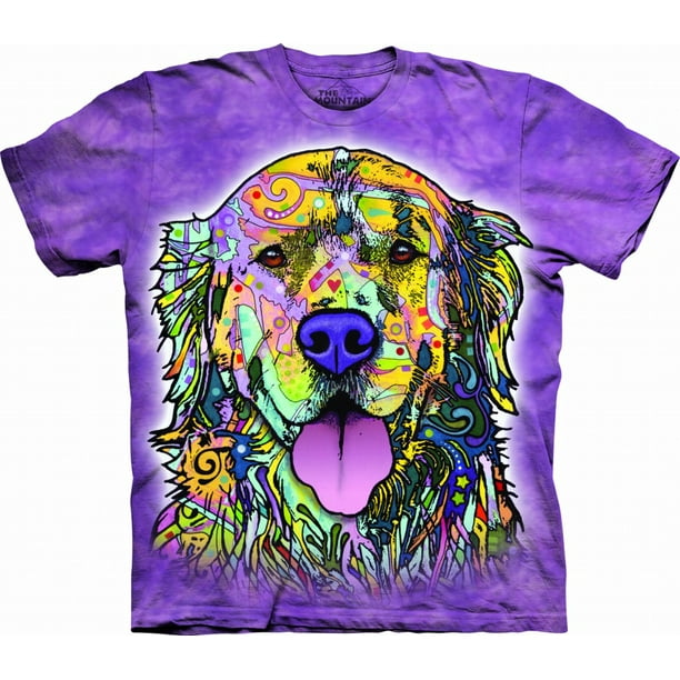 The Mountain - Purple 100% Cotton Russo Golden Retriever T-Shirt ...