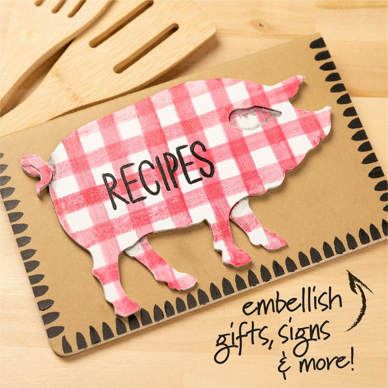 Pig - Laser Cut Out Unfinished Wood Craft Shape PIG7 Pig - Laser Cut Out Unfinished Wood Craft Shape PIG7