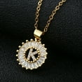 thumbnail image 1 of Moda 26 Collar de letras inglesas Collar de circón con letras redondas Wmkox8yi  sjalhkljlk5646, 1 of 2