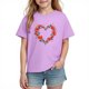 thumbnail image 2 of Blusas y camisas de manga corta con cuello redondo para niños y niñas, camisetas gráficas de manga corta, blusas con estampados bonitos para la temporada escolar., 2 of 9