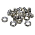 thumbnail image 2 of 20pcs Rondelle Spacer Beads 7mm Large Hole Rhinestone Metal Beads For, 2 of 8