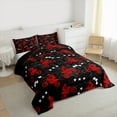 thumbnail image 3 of Feelyou Teens Red Dirt Bike Full Size Comforter Sets, Motorcycle Extreme Sport Bedding Comforter Set, Graffiti Watercolor Reversible Bedding Sets, Breathable Home Decor, 3-Piece, 3 of 8