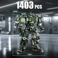 thumbnail image 3 of HIGH GODO Ensemble de Blocs de Construction Mech pour Adultes, Modèle de Robot Motorisé avec Plusieurs Armes, Style Industriel Rigide, Cadeaux de Collection pour Hommes Garçons 12+ (1403 Pcs), 3 of 6