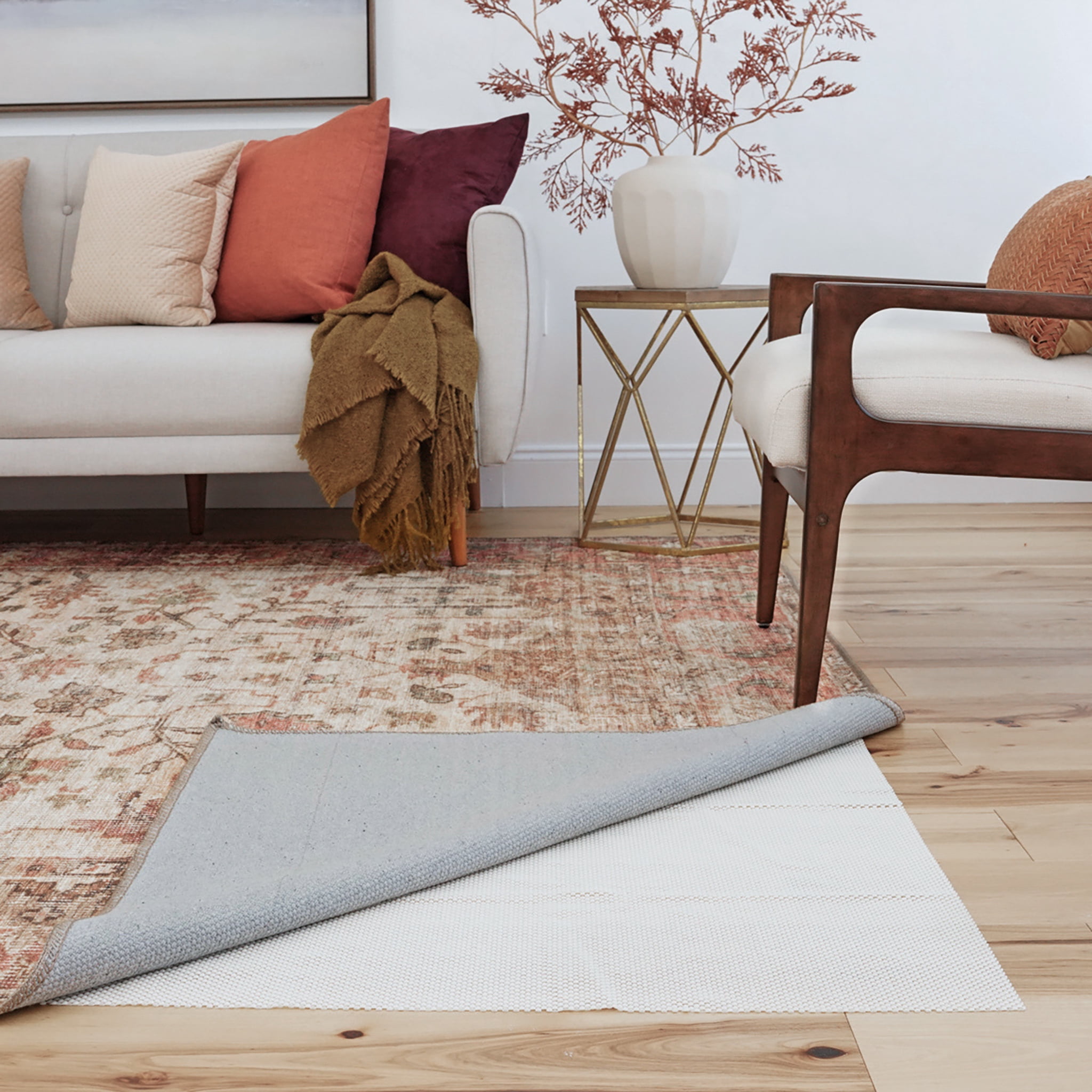 Bliss Rugs PVC Area Rug Gripper Thick Non-Slip Rug Pad for Area Rugs Hardwood Floors , 2'x3'