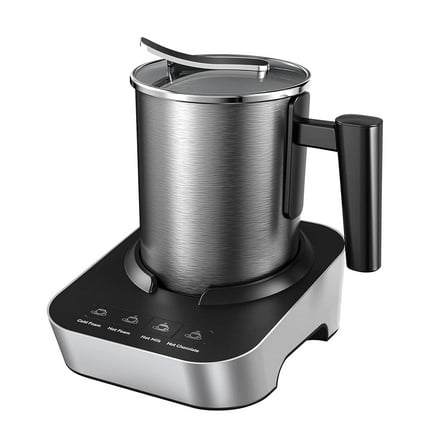 4-in-1 Electric Milk Frother and Steamer, Large 13.5oz Stainless Steel Pitcher, Hot & Cold Foam Maker and Milk Warmer for Lattes, Cappuccinos, Macchiato,Hot Chocolate, Dishwasher Safe