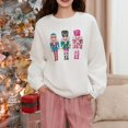 thumbnail image 3 of Sudadera elegante de Navidad para mujer, divertida sudadera de Cascanueces con lentejuelas, bonito jersey Retro Vintage Y2k con cuello redondo, ropa de invierno, 3 of 5
