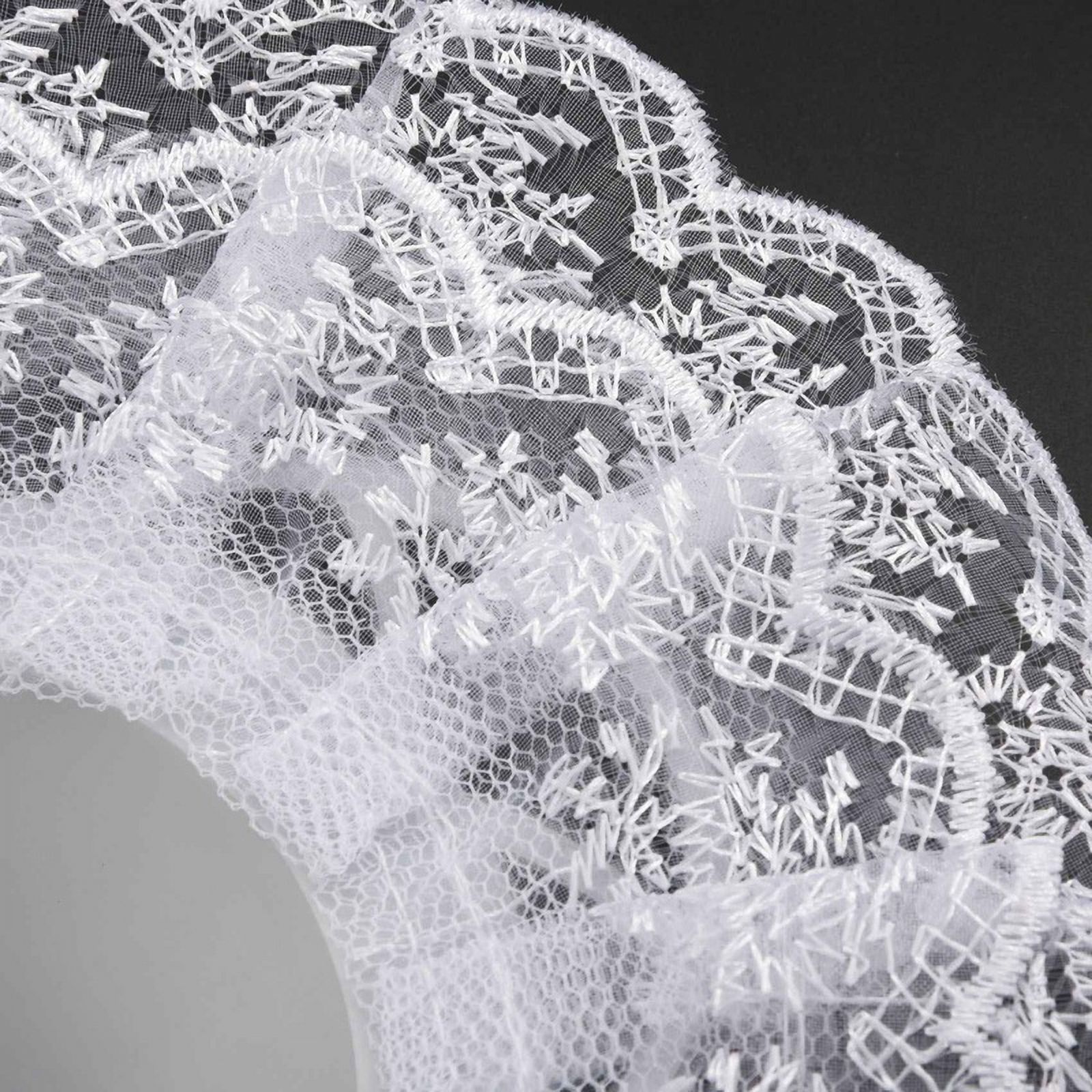 30Pcs Lace Bouquet Collar, DIY Bouquet Holder Wedding Bridal Bouquet Collar White Lace Decoration Bouquet Holder